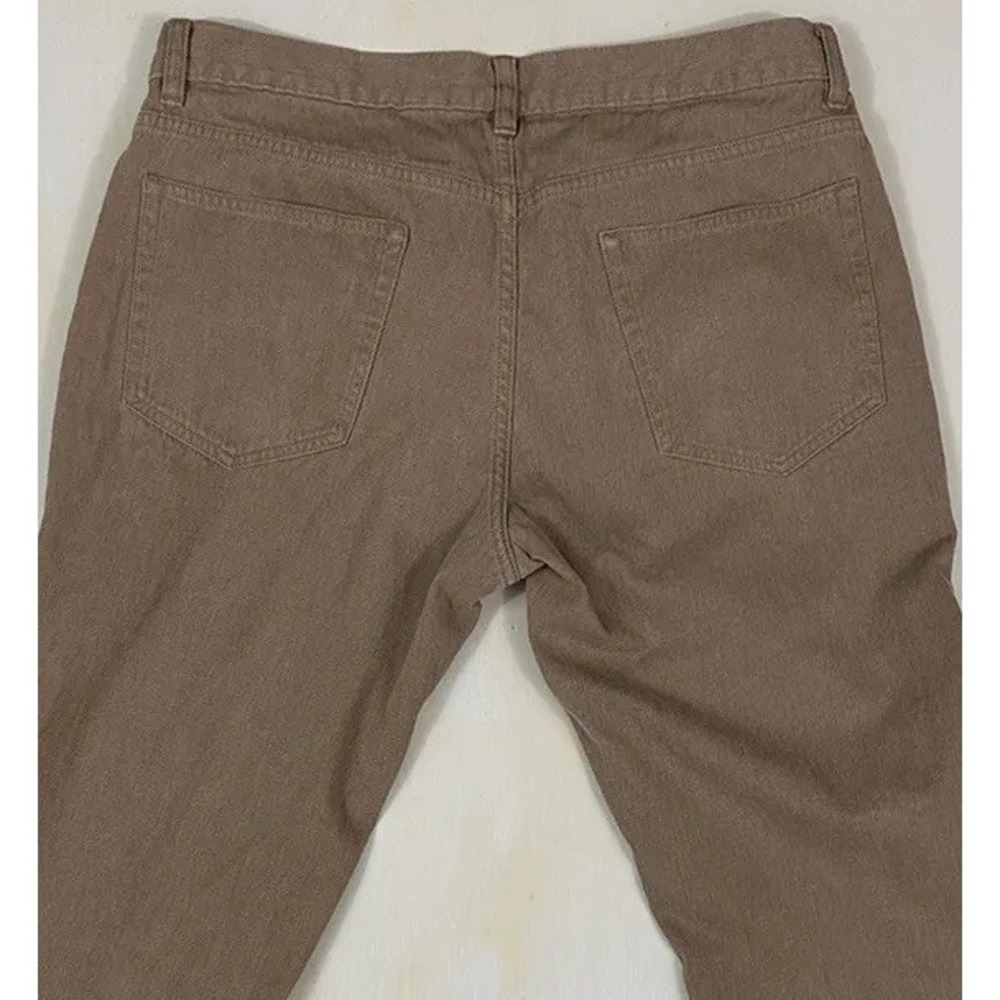 Club Monaco Mens Brown Jeans 32x31 Slim Straight Stretch Pants Khaki Tag 33x34